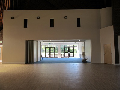 looking into the worship area